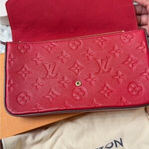 Louis Vuitton Red Monogram Empreinte Leather Shoulder Bag